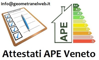 Attestato energetico APE immobili Regione Veneto